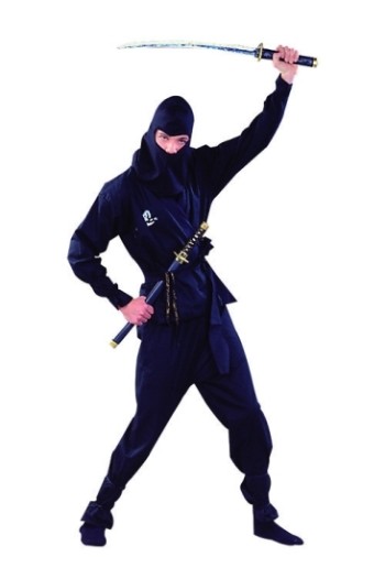 SupriseItsMe Deluxe Ninja Warrior Costume - Size Plus Male 46-50