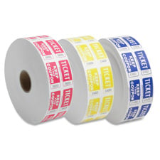 SPARCO PRODUCTS SPR99210 Ticket Roll- Double w-Coupon- 2000-RL- White