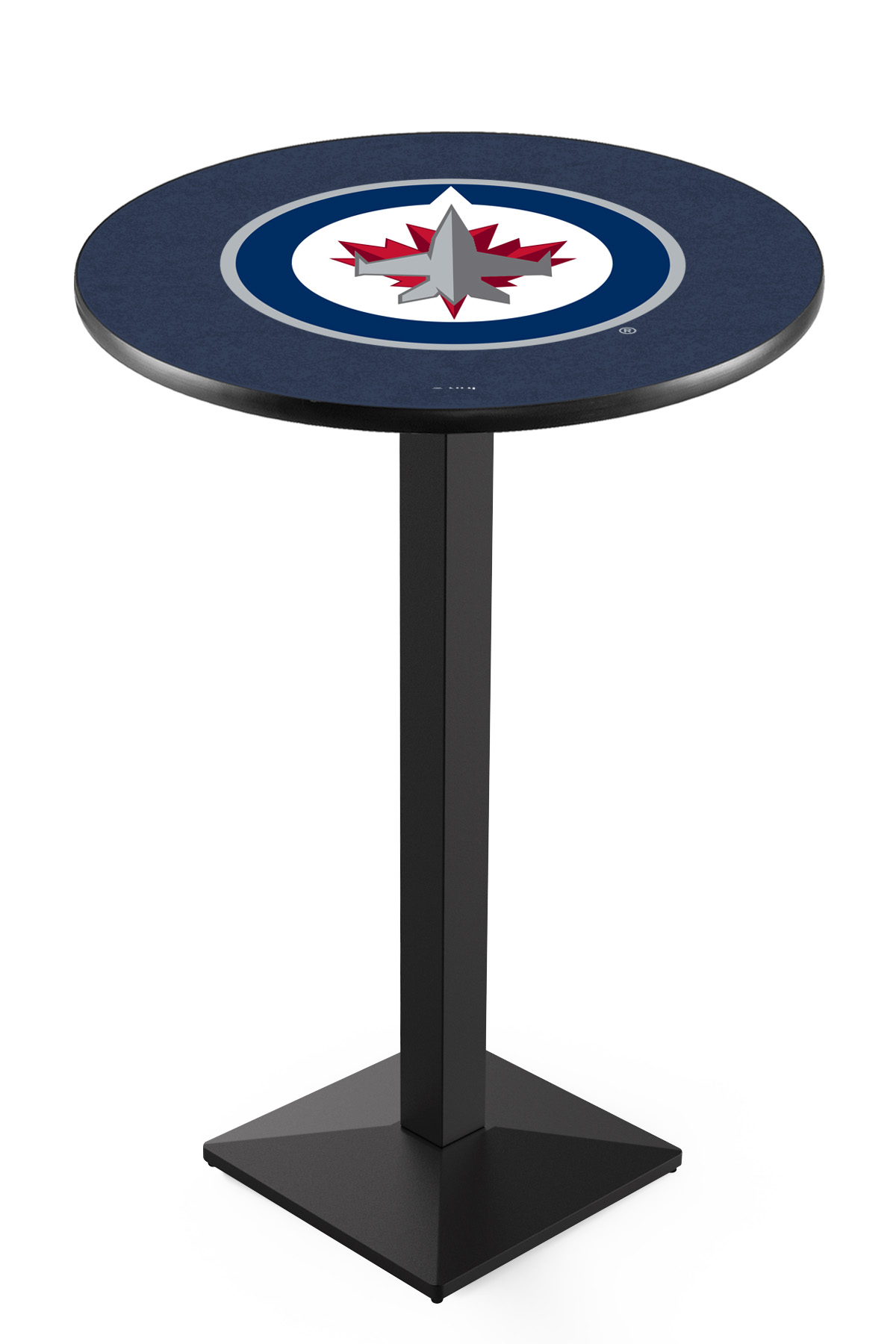 Holland Bar Stool L217 Winnipeg Jets 42&quot; Tall - 36&quot; Top Pub Table with Black Wrinkle Finish