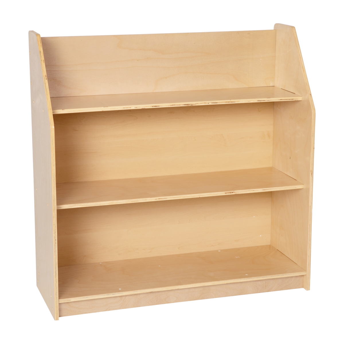 Flash Furniture MK-STR800H-GG Wooden 3 Shelf Book Display with Safe&#44; Kid Friendly Curved Edges - Commercial Grade for Daycare&#44; Classroom