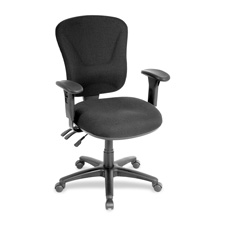 Lorell LLR66128 Mid-back Task Chair- 26-.75in.x26in.x39-.25in.-42in.- Black