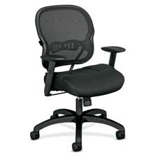 Basyx BSXVL712MM10 Mid-Back Chair- 29-.50xin.x28-.50in.x41-.75in.- Black Fabric