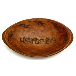 IWDSC Wood - look Decorative Oval Bowl  God's Masterpiece