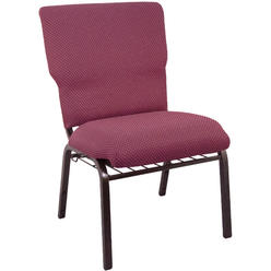 Flash Furniture EPCHT-100 21 in. Advantage Pattern Discount Church Chair, Burgundy