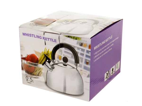 bulk buys OD870-3 Whistling Stainless Steel Tea Kettle -Pack of 3