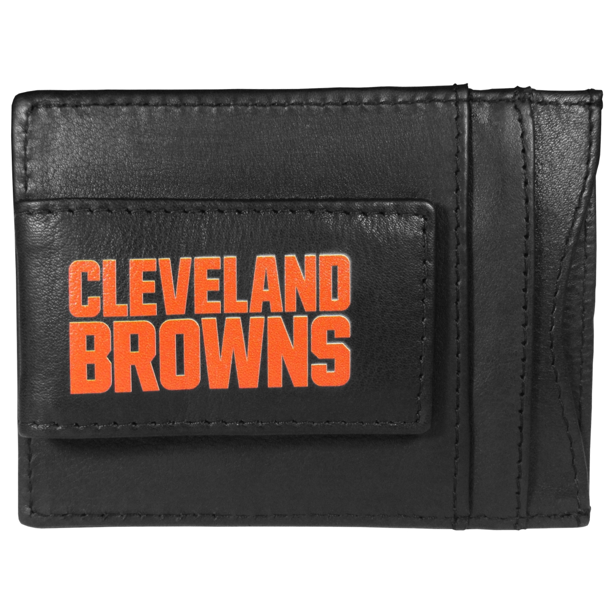 Siskiyou Sports Siskiyou FCCP025 Male NFL Cleveland Browns Logo Leather Cash & Cardholder - One Size