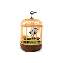 AZ Trading & Import Az Import & Trading BC507D Singing & Chirping Bird in Cage - Realistic Sounds & Movements Blue - 10.5 x 7 in.
