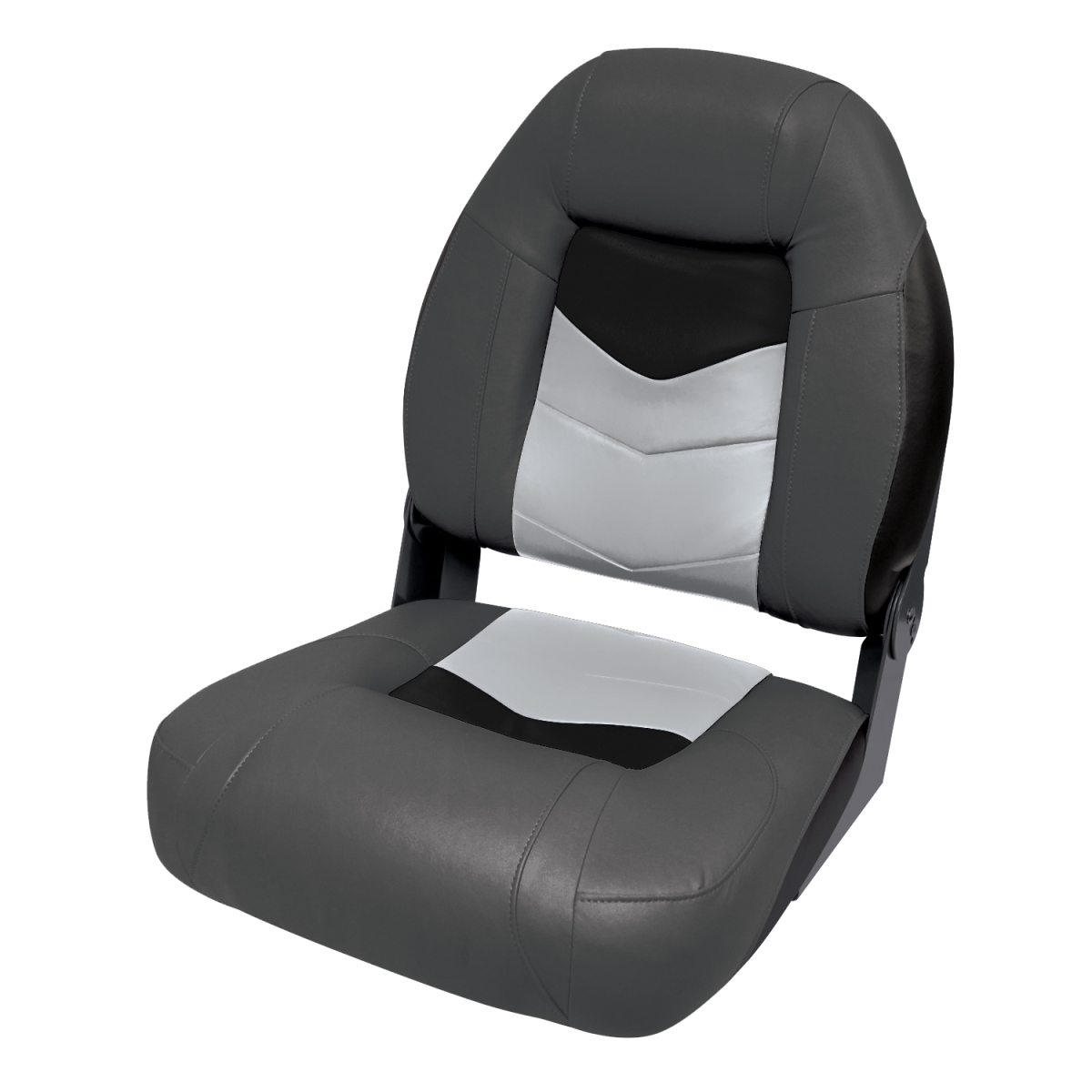 Wise 3304860 ProAngler Folding Boat Seat, Charcoal, Black & Marble Grey