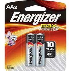 Energize T45735 AA Alkaline Battery, Silver - Pack of 2