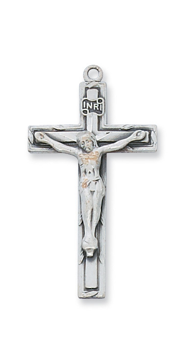 McVan L9039 1.4 x 0.76 x 0.16 in. Sterling Silver Crucifix Pendant