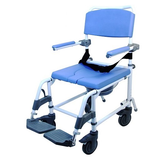 Healthline 791154430002 Aluminum Shower Commode Chair, 18 in. Seat