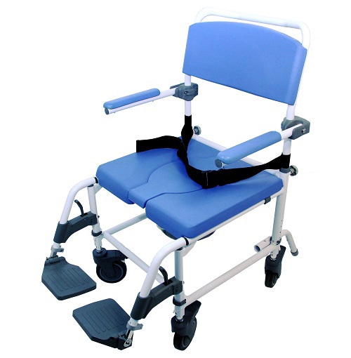 Healthline 791154430019 Aluminum Shower Commode Chair, 20 in. Seat