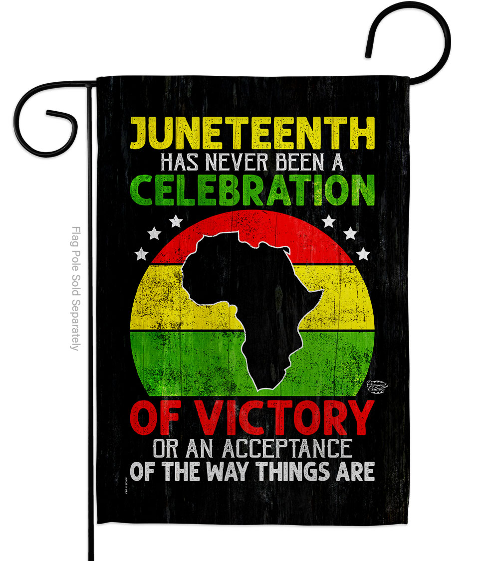 Ornament Collection G190151-BO 13 x 18.5 in. Victory African American History Juneteenth Double-Sided Vertical House Decoration Banner Garden Flag&#
