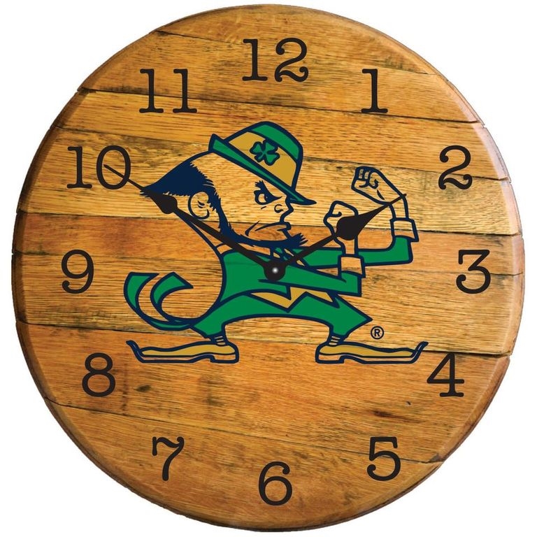 Barrel-Tops BTC-ND-02 NCAA-NOTRE DAME FIGHTING IRISH Oak Barrel Clock