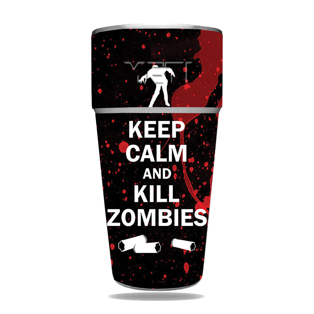 MightySkins YERAM26SI-Kill Zombies Skin for Yeti Rambler 26 oz Stackable Cup - Kill Zombies