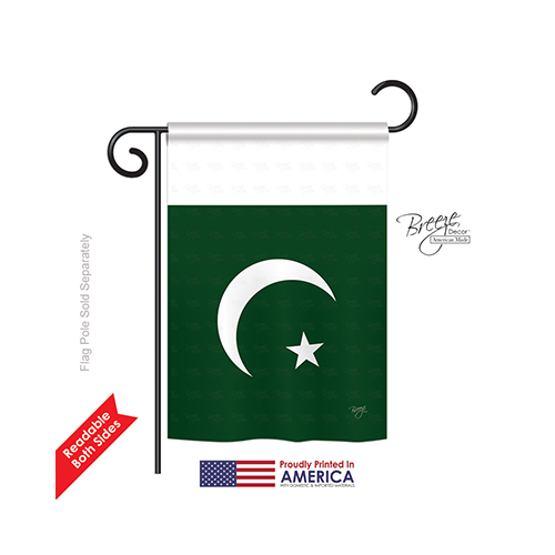 Breeze Decor 58271 Pakistan 2-Sided Impression Garden Flag - 13 x 18.5 in.