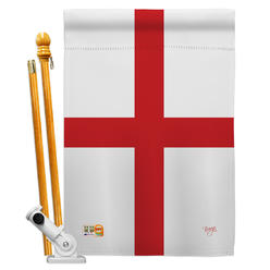 Breeze Decor BD-CY-HS-108168-IP-BO-D-US13-BD 28 x 40 in. England - St. Georges Cross Flags of the World Nationality Impressions Decorative Ve