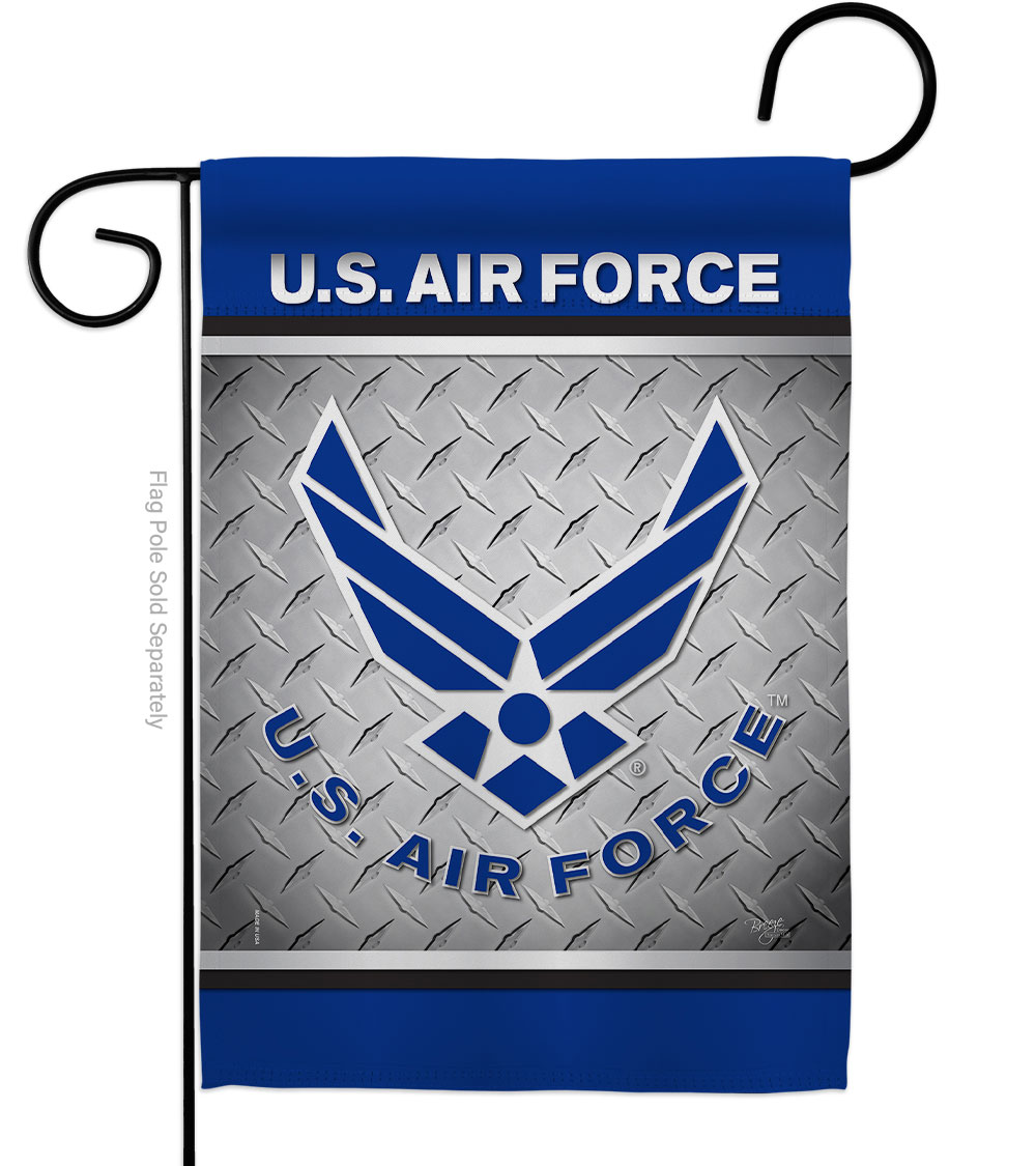 Breeze Decor G158421-BO US Air Force Garden Flag Armed Forces 13 x 18.5 in. Double-Sided Decorative Vertical Flags for House Decoration Banne