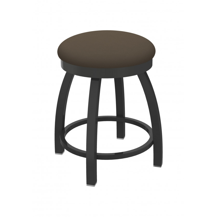 Holland Bar Stool 80218PW006 18 in. 802 Misha Swivel Vanity Stool with Pewter & Canter Earth Seat