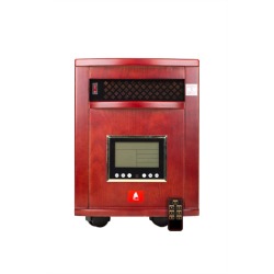 Atlas Premium Cherry  Indoor Quartz Infrared Heater with Remote Control (6 Quartz Emitters!)