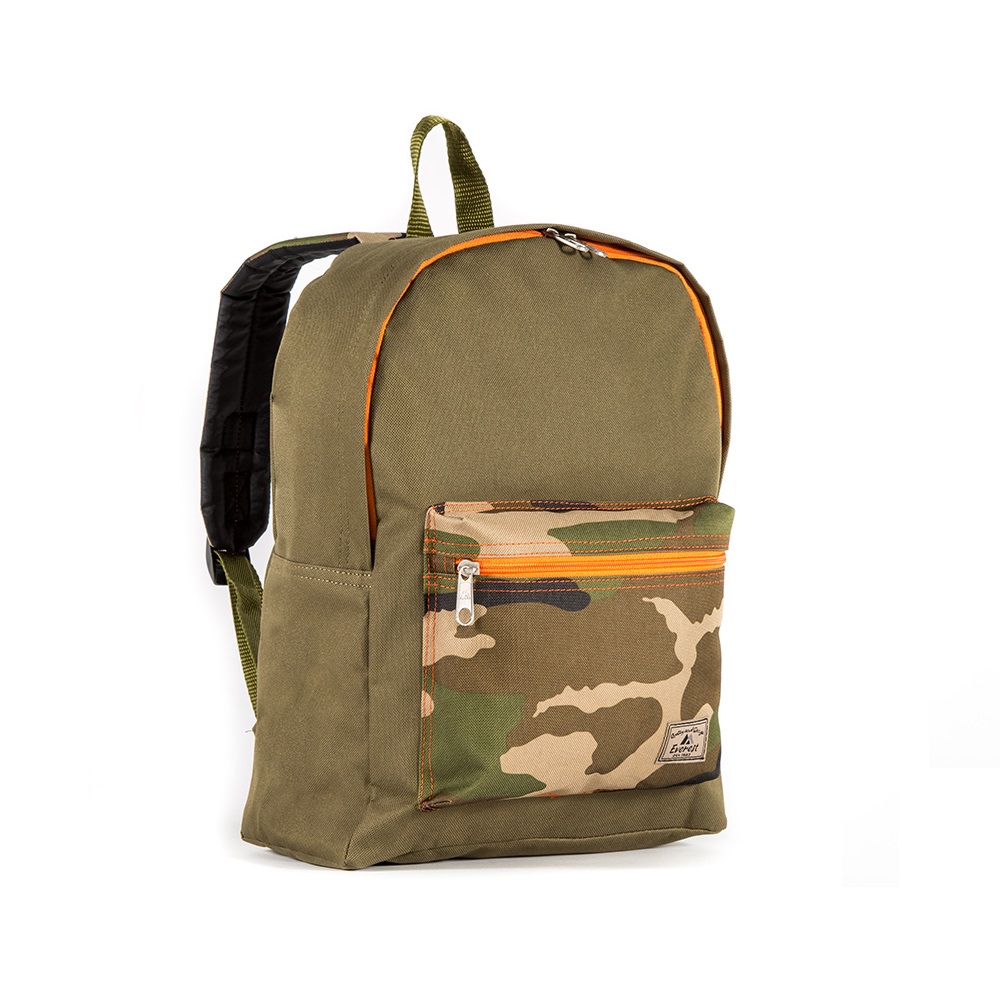 Everest 1045CB-OLI-CAMO Basic Block Backpack&#44; Olive & Camo