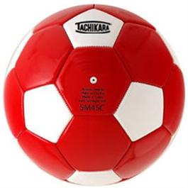 TACHIKARA SM4SC.SCW Man-Made Leather Soccer Ball - Size 4 - Scarlet-White