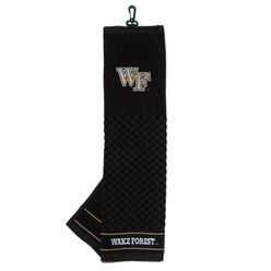 Team Golf NCAA Wake Forest Demon Deacons Embroidered Golf Towel, Checkered Scrubber Design, Embroidered Logo