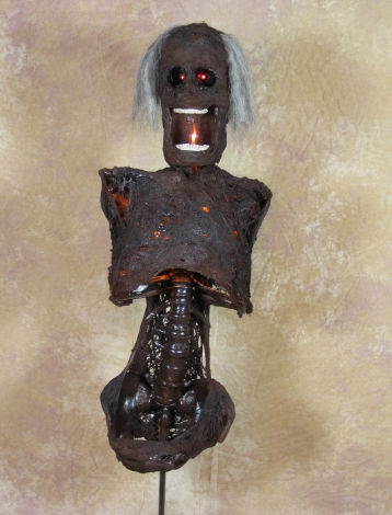 Skeletons and More SCON-450 Wall Sconce  Lighted Torso of Terror  Large Size  with LED eyes