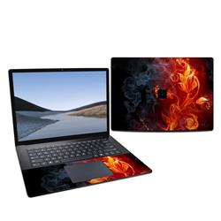 DecalGirl MS3L15R-FLWRFIRE Microsoft Surface Laptop 3 15 in. Skin - Flower of Fire