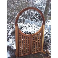 New England Woodworks SH 4436 Single Halo Arbor- Frame only  gate not included