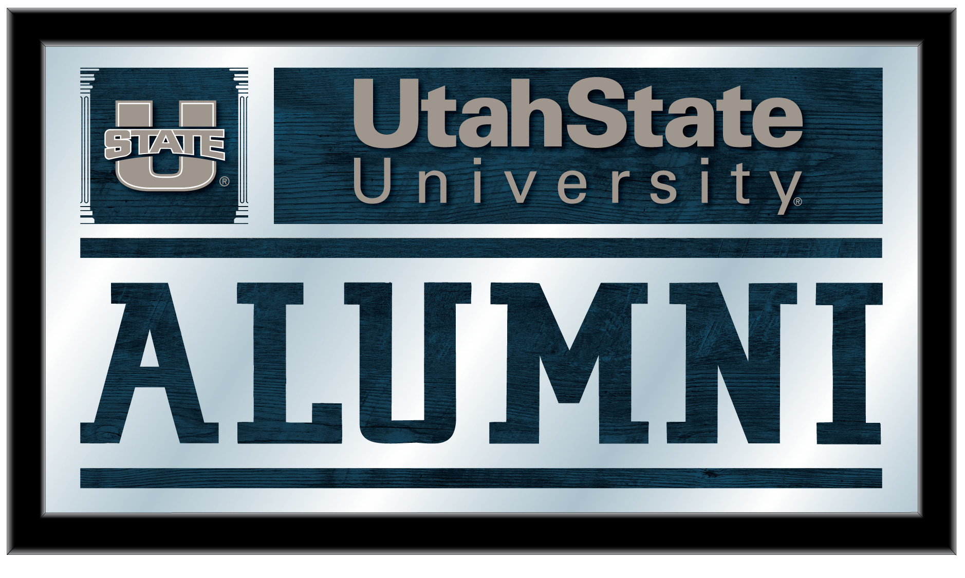 Holland Bar Stool MAlumUtahSt 26 x15 in. Utah State University Alumni Mirror