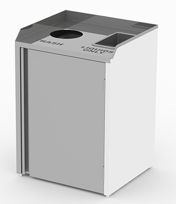 MakeITHappen Waste And Recyling Stations Stainless Steel