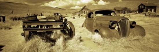 RLM Distribution Abandoned car in a ghost town  Bodie Ghost Town  Mono County  California  USA Poster Print by  - 36 x 12