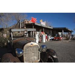 RLM Distribution Rusty car at old Route 66 visitor centre  Route 66  Hackberry  Arizona  USA Poster Print by  - 24 x 16