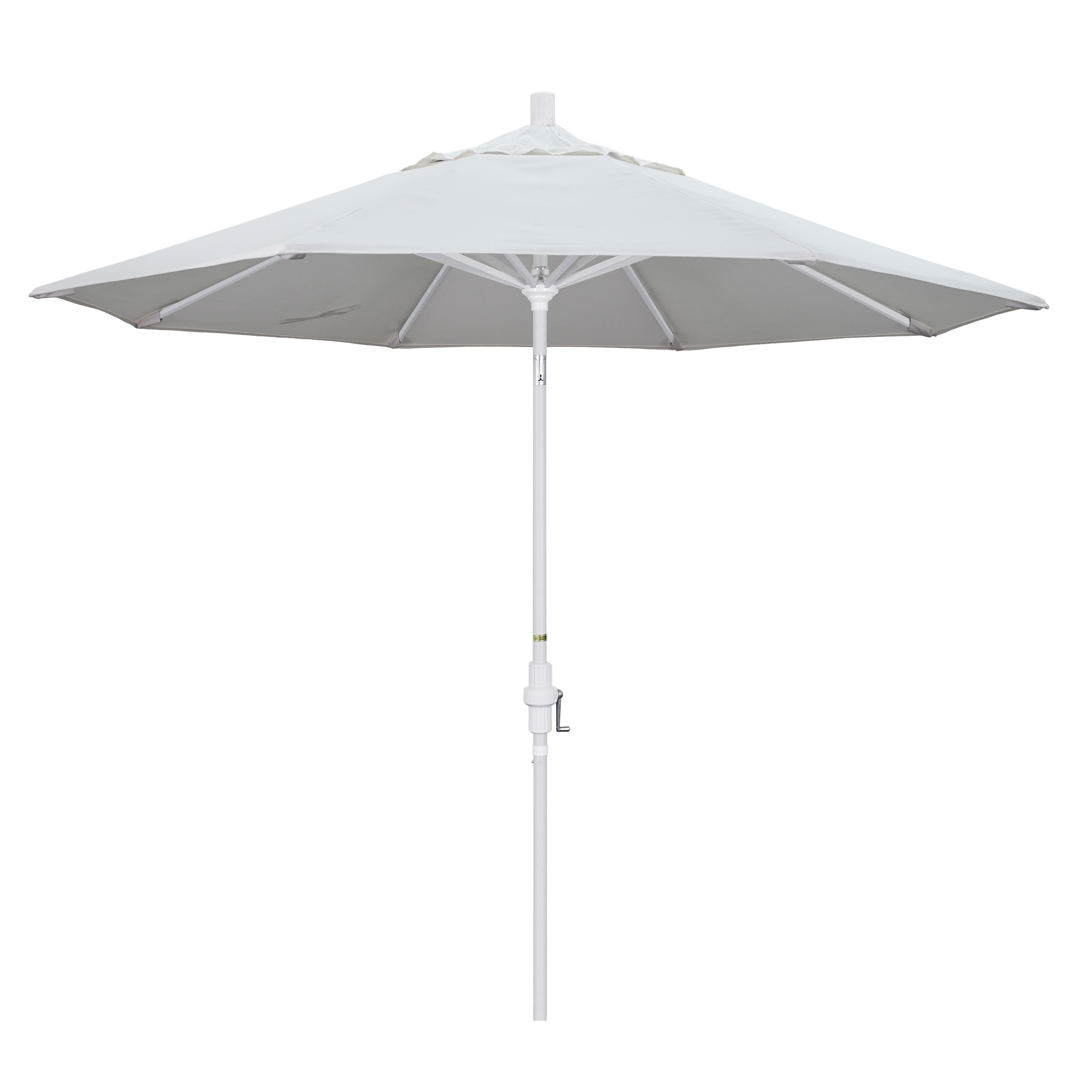 California Umbrella GSCU908170-5404 9 ft. Aluminum Market Umbrella Collar Tilt - Matted White-Sunbrella-Natural