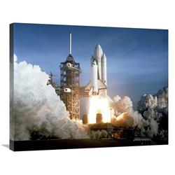 Global Gallery GCS-393587-2432-142 24 x 32 in. Launch of the First Flight of Space Shuttle Columbia, 1981 Art Print - NASA