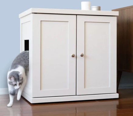 The Refined Feline ERLB-LG-WH 28 x 27.5 x 20 in. Deluxe Litter Box&#44; White - Large