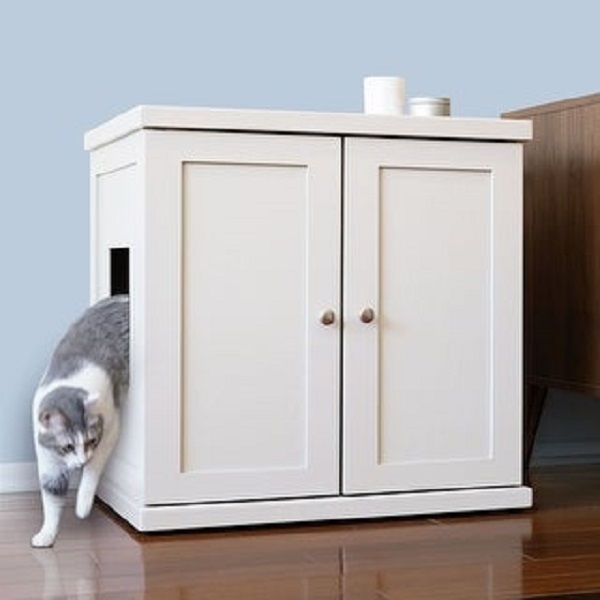 The Refined Feline ERLB-XL-WH Deluxe Litter Box, White - Extra Large