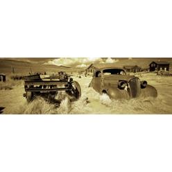 Panoramic Images PPI113460L Abandoned car in a ghost town  Bodie Ghost Town  Mono County  California  USA Poster Print by Panoramic Images - 36 x