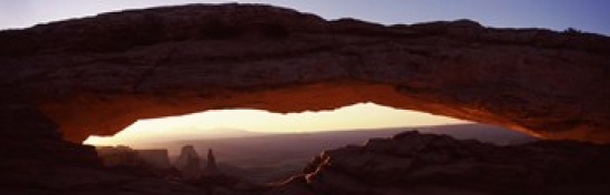 Panoramic Images PPI120789L Natural arch at sunrise  Mesa Arch  Canyonlands National Park  Utah  USA Poster Print by Panoramic Images - 36 x 12