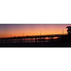 Panoramic Images PPI124525L Silhouette of a pier at sunset  Ventura  Ventura County  California  USA Poster Print by Panoramic Images - 36 x 12