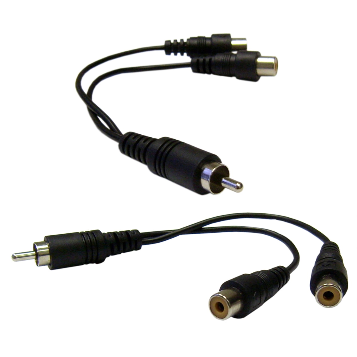 Aish 6 in. RCA Splitter & Adapter&#44; RCA Male to Dual RCA Female