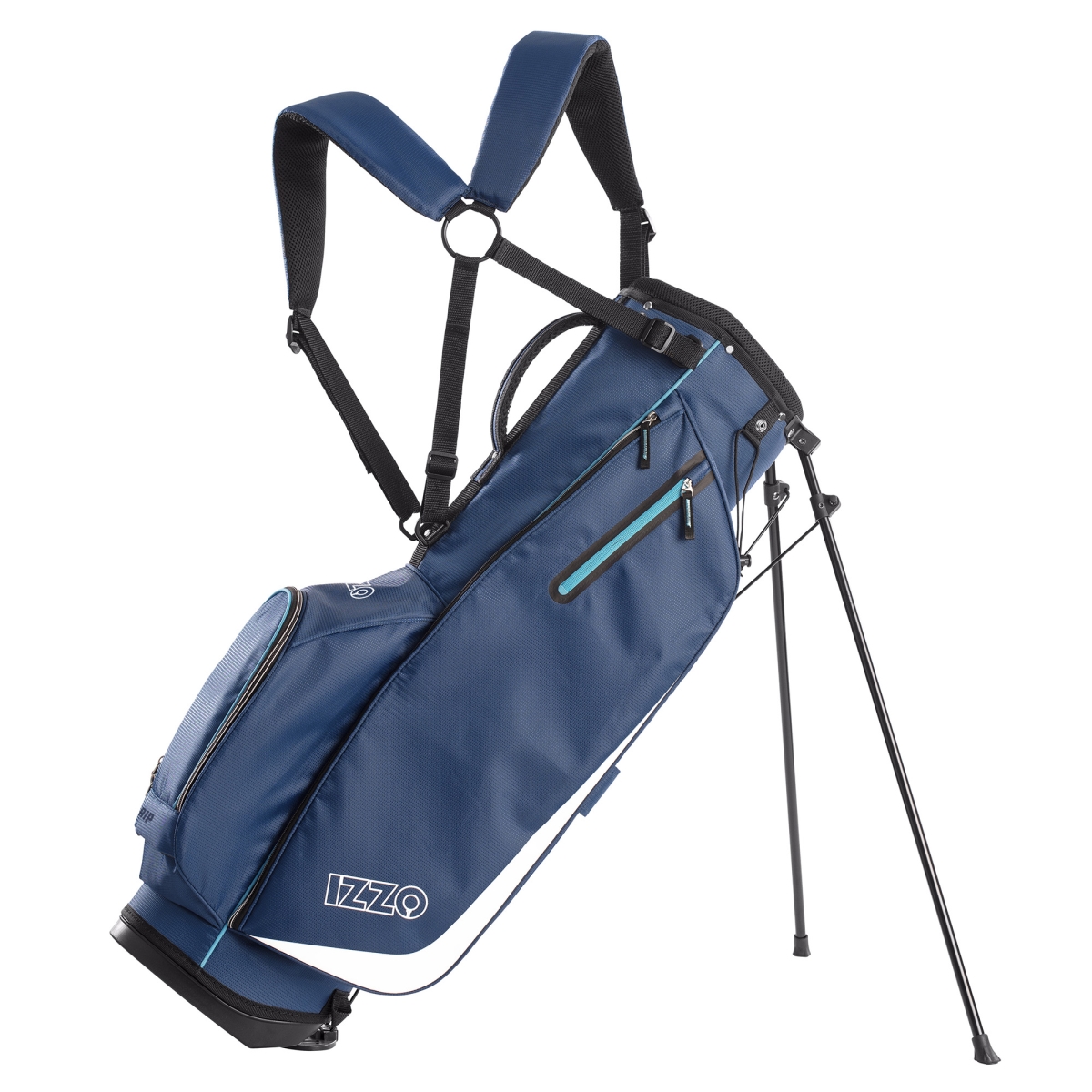IZZO Golf Izzo A81104 Ultra Lite Stand Bag&#44; Navy & Light Blue
