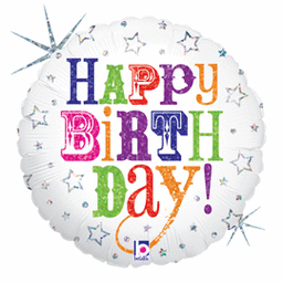 MAYFLOWER 47840 18 in. Birthday Greetings Flat Foil Balloon
