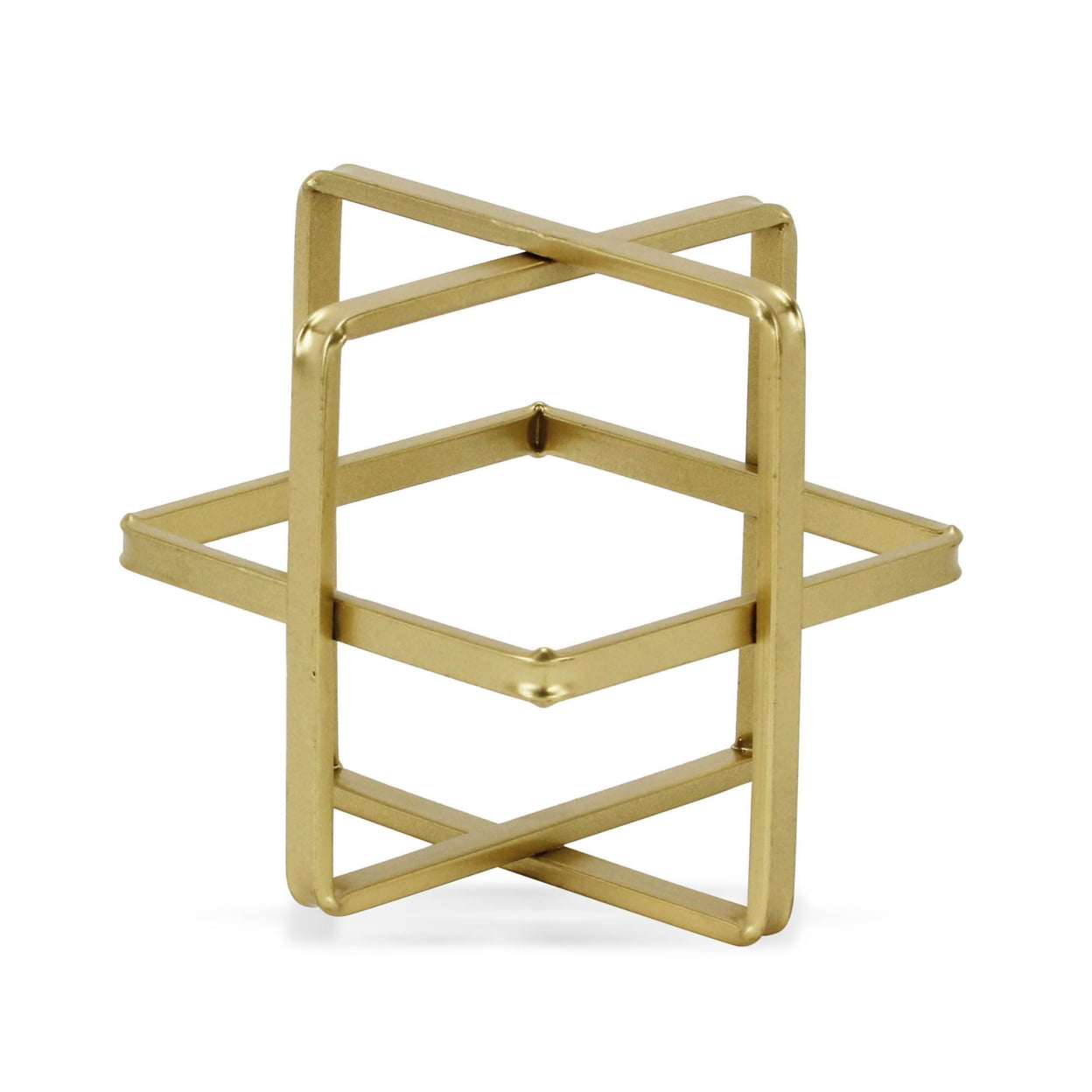 Cheungs 5699L-GD Alle Geometric Decor Cube, Gold - Large