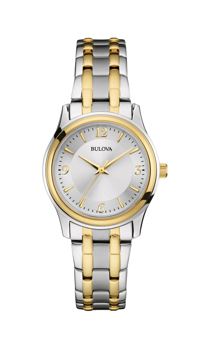 Bulova 98L218 Corporate Collection Ladies Bracelet Style Watch&#44; Gold & Silver