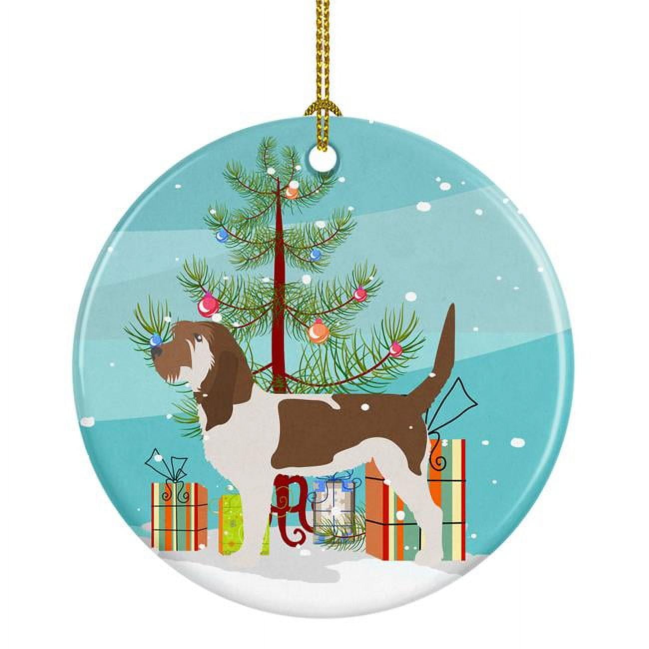 PartyPros Grand Basset Griffon Vendeen Merry Christmas Tree Ceramic Ornament