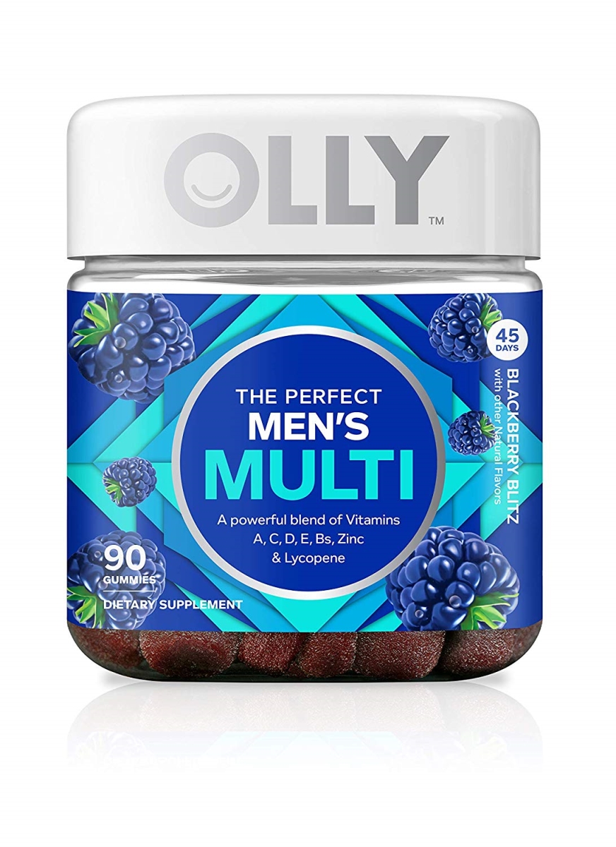 Olly 228805 The Perfect Mens Gummy Multivitamin Gummies, Blackberry Blitz