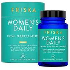 Friska 20087 Womens Daily Digestive Enzyme & Probiotics Supplement for Digestion&#44; Immune & Urinary Health - 30 Capsules