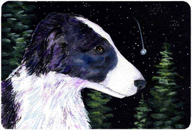 Caroline's Treasures SS8490MP Starry Night Border Collie Mouse Pad- Hot Pad Or Trivet